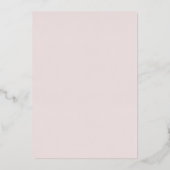 ANDREA Burgundy Blush Pink Rose Gold Foil Wedding Folie Uitnodiging (Achterkant)