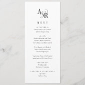 ANDREA Classic Elegant Formele Fancy Unieke Huweli Menu (Voorkant)