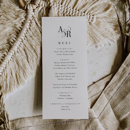 ANDREA Classic Elegant Formele Fancy Unieke Huweli Menu