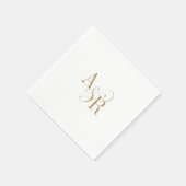 ANDREA Classic Gold White Boho Minimalistische bru Servet (Hoek)