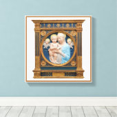 Andrea Della Robbia c1485 Madonna en kind Canvas Afdruk (Insitu (Houten vloer))