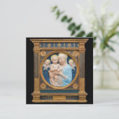 Andrea Della Robbia c1485 Madonna en kind Feestdagenkaart (Staand voorkant)