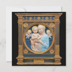 Andrea Della Robbia c1485 Madonna en kind Feestdagenkaart