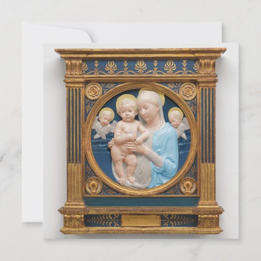 Andrea Della Robbia c1485 Madonna en kind Feestdagenkaart (Voorkant)
