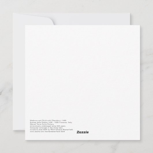 Andrea Della Robbia c1485 Madonna en kind Feestdagenkaart (Achterkant)