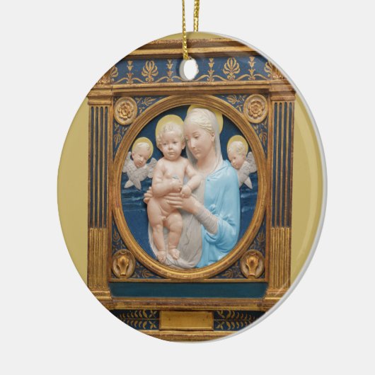 Andrea Della Robbia c1485 Madonna en kind Keramisch Ornament (Links)