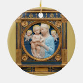 Andrea Della Robbia c1485 Madonna en kind Keramisch Ornament (Achterkant)