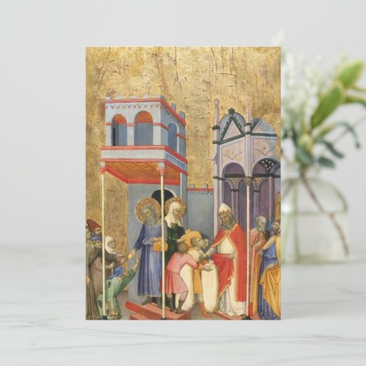 Andrea di Bartolo - Joachim en Anna Giving Food t Kaart (Staand voorkant)