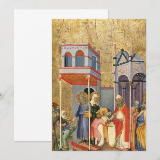 Andrea di Bartolo - Joachim en Anna Giving Food t Kaart (Voorkant / Achterkant)