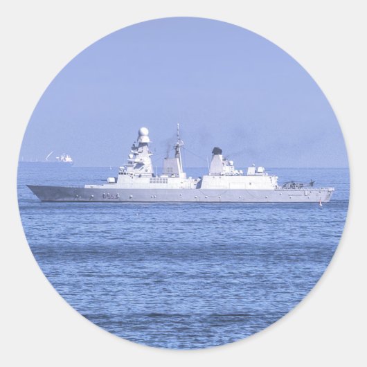 Andrea Doria Italy Destroyer Ronde Sticker (Voorkant)