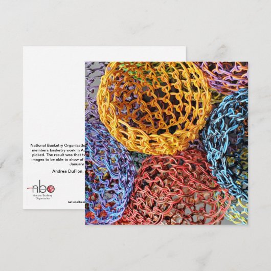 Andrea DuFlon, floribunda multipetala Notitiekaartje (Voorkant / Achterkant)