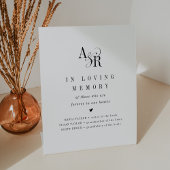 ANDREA Eenvoudig in liefdevolle herinnering Trouwm Reclamebord Met Voetstuk