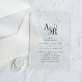 ANDREA eenvoudige moderne minimalistische klassiek Acryl Uitnodigingen