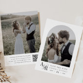 ANDREA eenvoudige moderne minimalistische monogram Save The Date