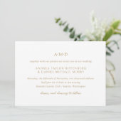 Andrea Gold Elegant Wedding Kaart (Staand voorkant)