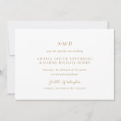 Andrea Gold Elegant Wedding Save The Date (Voorkant)
