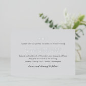 Andrea Gray Elegant Huwelijk Folie Uitnodiging (Staand Voorkant)