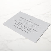 Andrea Gray Elegant Wedding Folie Uitnodiging (Gedraaid)