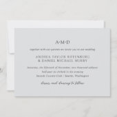 Andrea Gray Elegant Wedding Kaart (Voorkant)