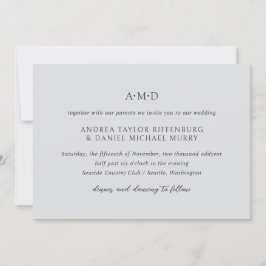 Andrea Gray Elegant Wedding Kaart