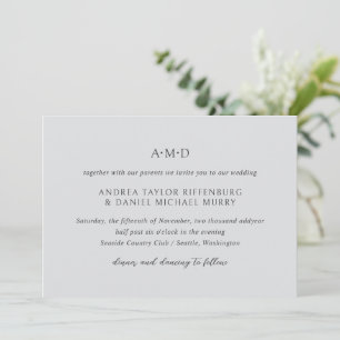 Andrea Gray Elegant Wedding Kaart