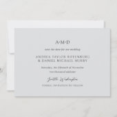 Andrea Gray Elegant Wedding Save The Date (Voorkant)