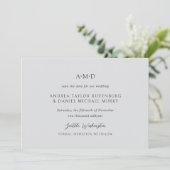 Andrea Gray Elegant Wedding Save The Date (Staand voorkant)