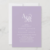 ANDREA Lavender QR Code Classic Elegant Wedding Kaart (Voorkant)