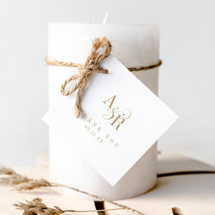 ANDREA Minimalist Gold Initialen bruiloft Dank u Bedankjes Labels