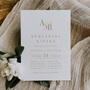ANDREA Monogram Boho Gold Minimaal repetitiediner Kaart