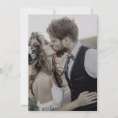 ANDREA Monogram Goud Eenvoudige Minimale Foto Huwe Kaart (Achterkant)