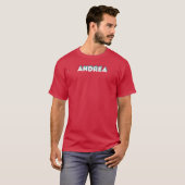 Andrea Naam Grappige Naam Andrea 80s thema T-shirt (Voorkant volledig)