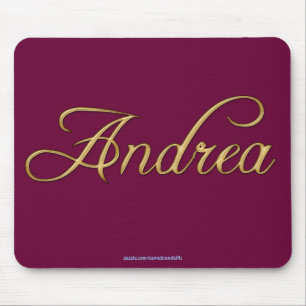 ANDREA Naam-merk Gepersonaliseerde Gift Mousepad Muismat