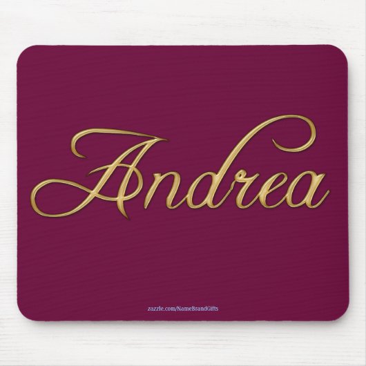 ANDREA Naam-merk Gepersonaliseerde Gift Mousepad Muismat (Voorkant)