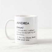 Andrea name, Editable name, Custom name Koffiemok (Links)