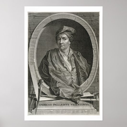 Andrea Palladio (1508-80), gegraveerd door Bernard Poster (Voorkant)