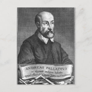 Andrea Palladio gegraveerd door Francesco Francesc Briefkaart