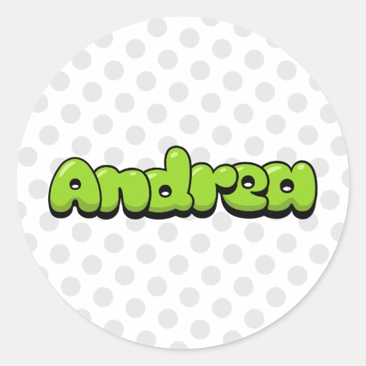 Andrea Ronde Sticker (Voorkant)
