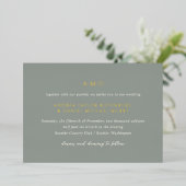Andrea Sage Green Elegant Wedding Folie Uitnodiging (Staand Voorkant)
