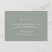 Andrea Sage Green Elegant Wedding Informatiekaartje (Voorkant)