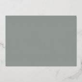 Andrea Sage Green Elegant Wedding Save The Date Folie Uitnodiging (Achterkant)