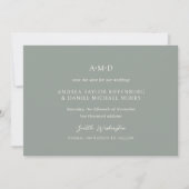 Andrea Sage Green Elegante Trouw Save The Date (Voorkant)