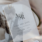 ANDREA Simple Modern Wedding Save the Date Vellum Uitnodigingen