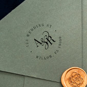 ANDREA Simple Rubber Wedding Retour Adres Stamp Rubberstempel