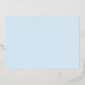 Andrea Sky Blue Elegant Wedding Folie Uitnodiging (Achterkant)