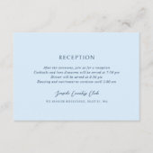 Andrea Sky Blue Elegant Wedding Informatiekaartje (Voorkant)