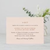 Andrea Tan Elegant Wedding Folie Uitnodiging (Staand Voorkant)