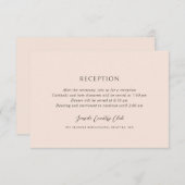 Andrea Tan Elegant Wedding Informatiekaartje (Voorkant / Achterkant)