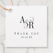 ANDREA Unieke Klassieke Minimalistische Huwelijk D Bedankjes Labels (Voorkant)