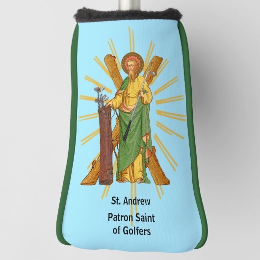 Andreas de apostel, beschermheer van golfers golfheadcover (Draai 90)